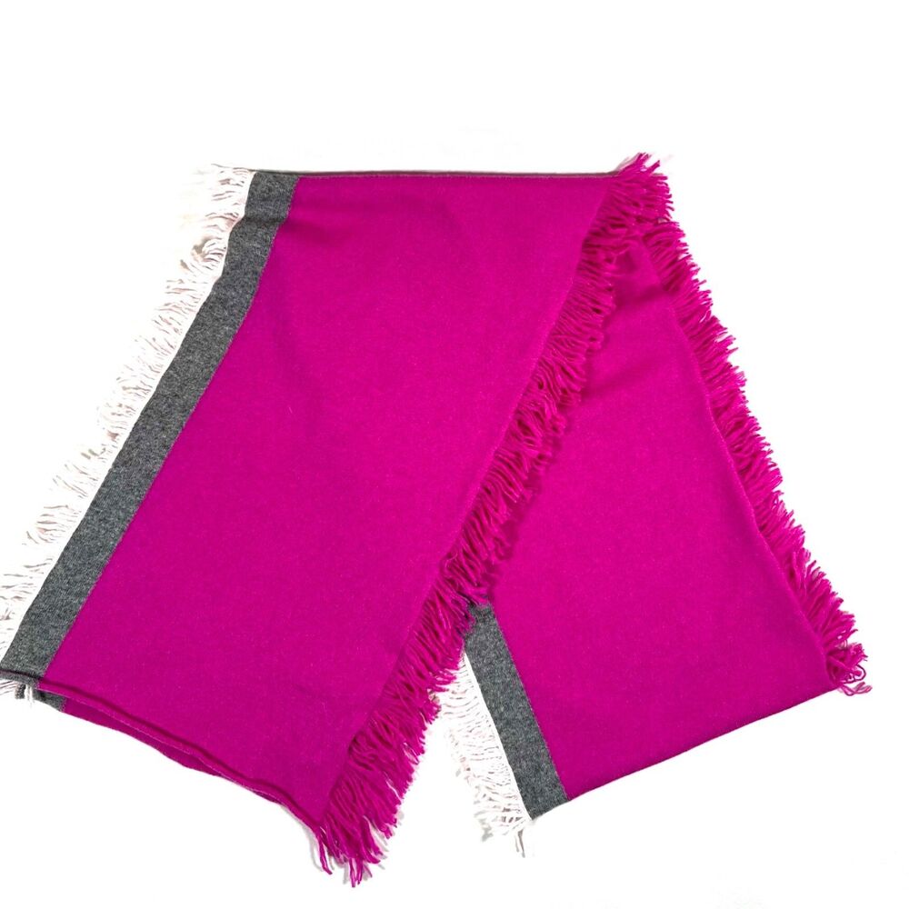 Mcculleys 100% Pure Cashmere Fringe Scarf MultiColor Old Money Luxury